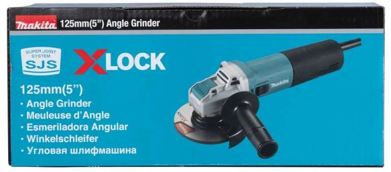 Makita GA5080RX02 Kampinis šlifuoklis 1400W, 125mm, X-LOCK, SJS, AVT