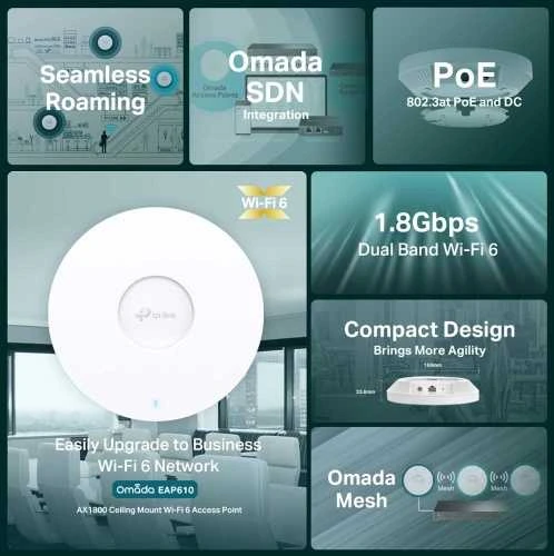 Maršrutizatorius TP-LINK Omada EAP610 – Prieigos taškas – Wi-Fi 6