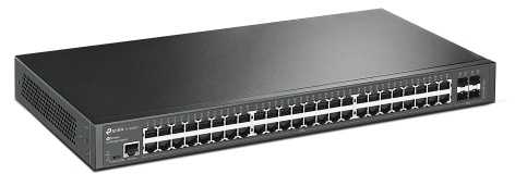 TP-Link JetStream 48-Port Gigabit L2 Managed Šakotuvas su 4 SFP jungtimis