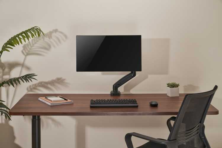 Up Up Premium Single Screen Monitoriaus laikiklis 17-32'', VESA 75x75, 100x100, Matinė juoda