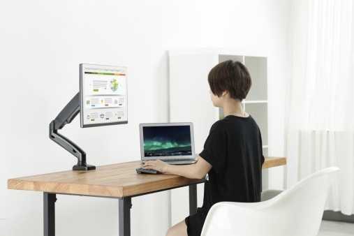 Up Up Premium Single Screen Monitoriaus laikiklis 17-32'', VESA 75x75, 100x100, Matinė juoda