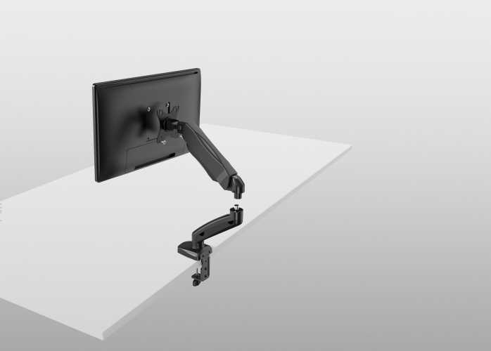 Up Up Premium Single Screen Monitoriaus laikiklis 17-32'', VESA 75x75, 100x100, Matinė juoda