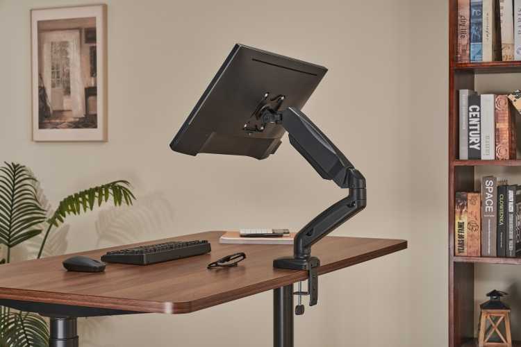 Up Up Premium Single Screen Monitoriaus laikiklis 17-32'', VESA 75x75, 100x100, Matinė juoda