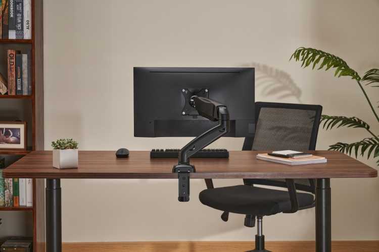Up Up Premium Single Screen Monitoriaus laikiklis 17-32'', VESA 75x75, 100x100, Matinė juoda