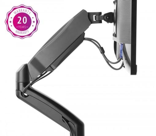 Up Up Premium Dual-Screen Monitoriaus laikiklis 17-32'', VESA 75x75, 100x100, Matinė juoda