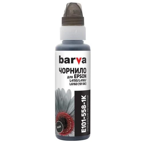 Barva Rašalo papildymo buteliukas juoda, suderinama su Epson 101BK (C13T03V14A) (E101-558-1K)