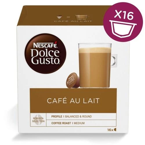 Kava Nescafe Dolce Gusto Café au lait 160g 16 kapsulių