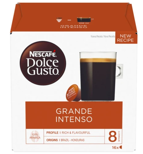 Nescafe Dolce Gusto Grande Intenso Kava, 16 kapsulių dėžutėje