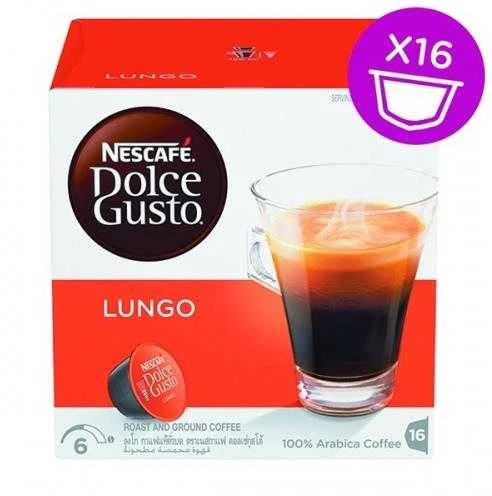 Nescafe Dolce Gusto Lungo Kava, 16 kapsulių dėžutėje