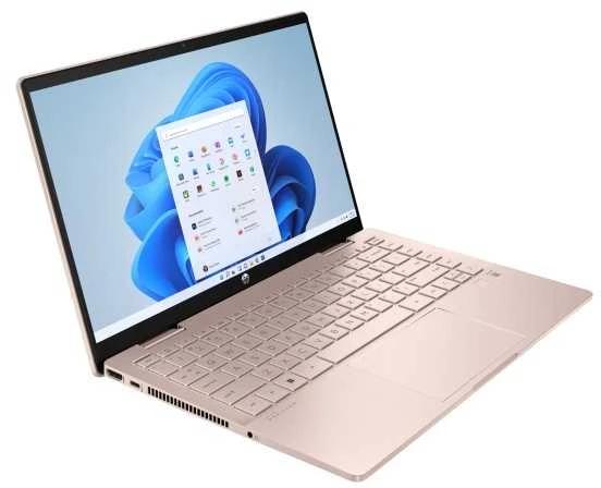 HP Pavilion x360 2-in-1 Nešiojamas kompiuteris 14-ek2000ny - Core 5-120U, 16GB, 512GB SSD, 14 FHD 300-nit Touch, 5MP cam, US klaviatūra su pašvietimu, 43Wh, Pale golden rose, Win 11 Home, 1 metai