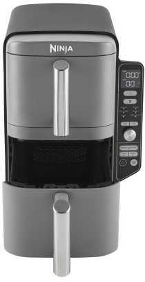 Karšto oro gruzdintuvė Ninja Double Stack XL, 2 lygių, 9,5 l, SL400EU, Tamsiai pilka
