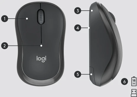Pelė Logitech MK295 Silent Wireless Combo Belaidė klaviatūra, US Int, Graphite (SPEC)