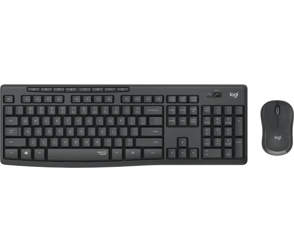 Pelė Logitech MK295 Silent Wireless Combo Belaidė klaviatūra, US Int, Graphite (SPEC)