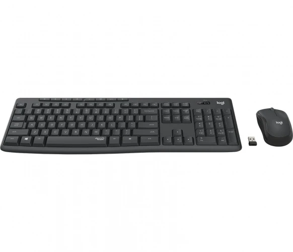 Pelė Logitech MK295 Silent Wireless Combo Belaidė klaviatūra, US Int, Graphite (SPEC)