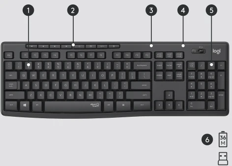 Pelė Logitech MK295 Silent Wireless Combo Belaidė klaviatūra, US Int, Graphite (SPEC)