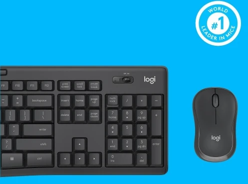 Pelė Logitech MK295 Silent Wireless Combo Belaidė klaviatūra, US Int, Graphite (SPEC)