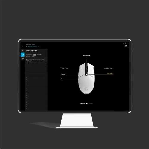 Žaidimų pelė Logitech G203 Lightsync RGB, Juodos spalvos