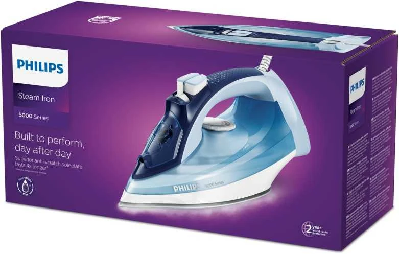 Philips 5000 Series Garų lygintuvas DST5030/20 2400 W galia 45 g/min nenutrūkstamas garas 180 g garo pripūtimas SteamGlide Plus