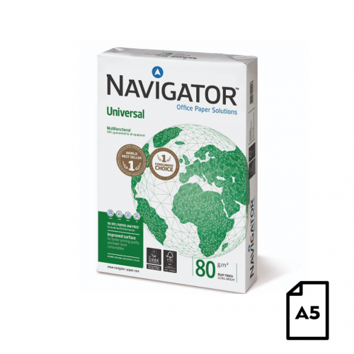Popierius NAVIGATOR UNIVERSAL, A5, 80 g/m2, 500 lapų