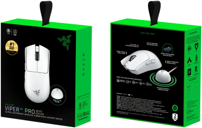 Pelė žaidimams Razer Viper V4 Pro, baltos spalvos