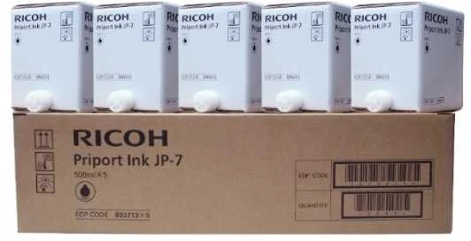 Ricoh JP-7 (817219) (5 vnt dėžutėje) Rašalinė kasetė, Juoda