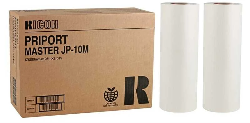 Ricoh Priport Master JP-10M (893027) (2 ritinėliai/pak.) 280x125 mm skaitmeninių kopijavimo aparatų eksploatacinės medžiagos