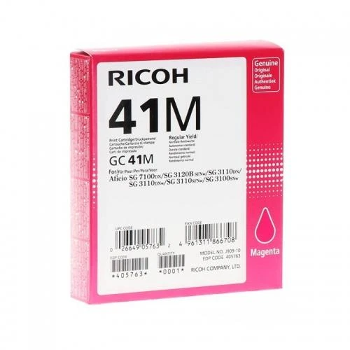 Ricoh GC41M (405763) Rašalinė kasetė, Purpurinė