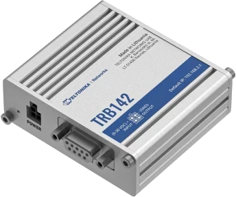 Šakotuvas Teltonika TRB142003000 Šliuzas, 2G/3G/4G LTE (1 kategorija), aprūpintas RS232 nuosekliajam ryšiui | Teltonika | LTE šliuzas | TRB142 | Nėra „Wi-Fi“ | Ethernet LAN (RJ-45) jungtys 0 | Tinklo ryšio palaikymas: ne | MU-MiMO: ne | 2G/3G/4G | Antenos tipas: 1 x SMA, skirtas LTE | 1 x virtuali tinklo sąsaja per mikro USB