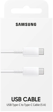 Samsung EP-DN975 USB-C Male į USB-C Male Kabelis (5A) 1m, Balta