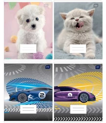 Sąsiuvinis 12 lapų langeliais 12# I lOVE PETS