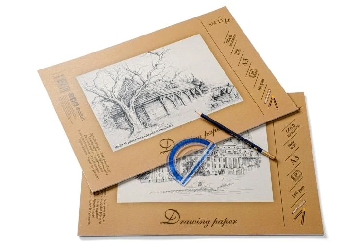 Popierius braižymui SMLT, A3, 20 lapų, 150 g/m²