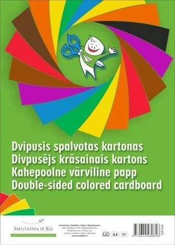 Smiltainis Kartonas SMLT, A4, 190 g, spalvotas, dvipusis, (16) 0708-100