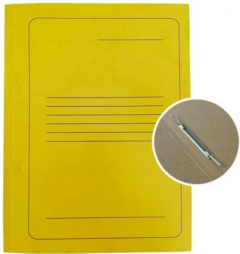 Smlt Art Kartoninis segtuvėlis SMLT A4 300g, geltonas su spauda ir įsegėle