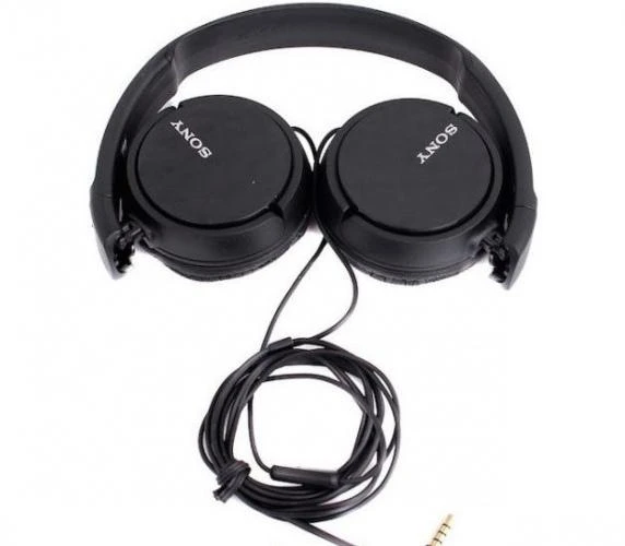 Sulankstomos ausinės Sony MDR-ZX110AP su mikrofonu, Juodos