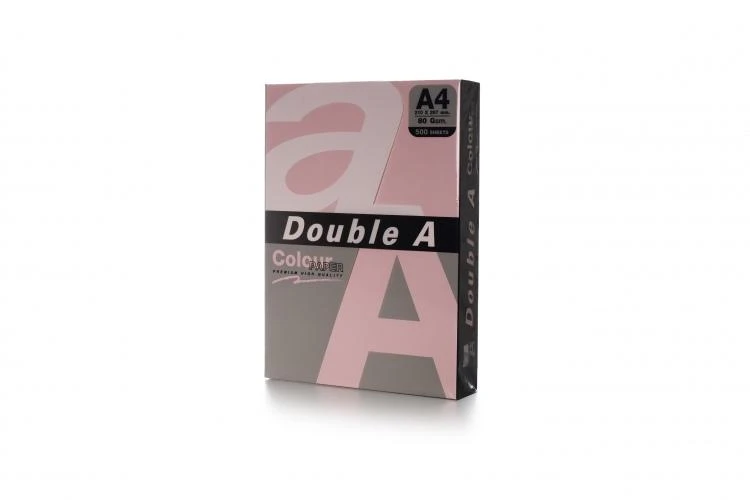 Spalvotas popierius Double A, 80g, A4, 500 lapų, Rožinė