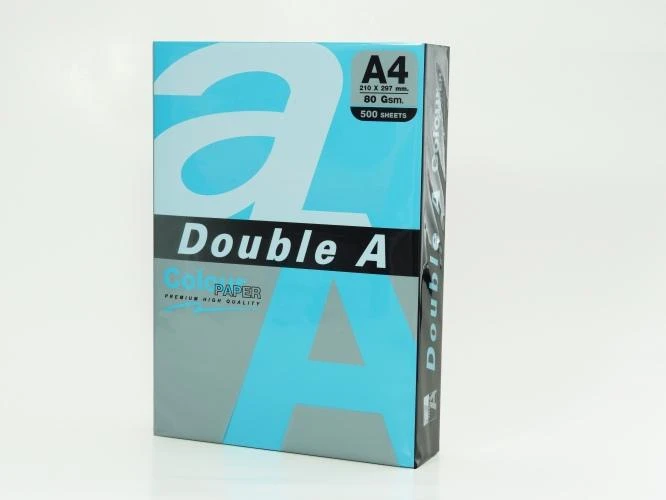 Mėlyna Spalvotas popierius Double A, 80g, A4, 500 lapų, Deep Mėlyna
