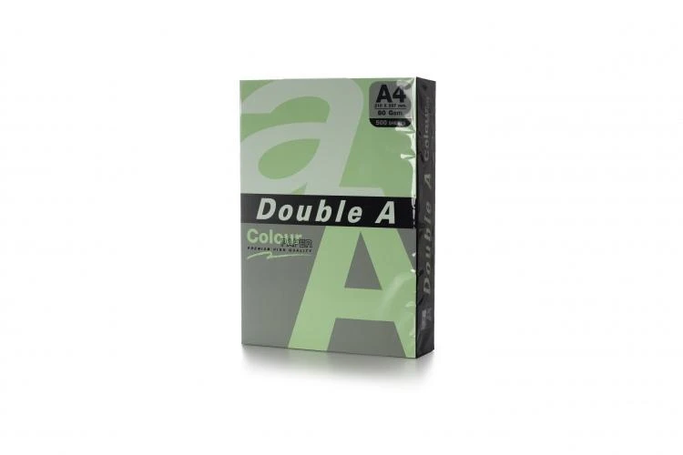 Double A Spalvotas popierius Dvigubas A, 80g, A4, 500 lapų, Smaragdas