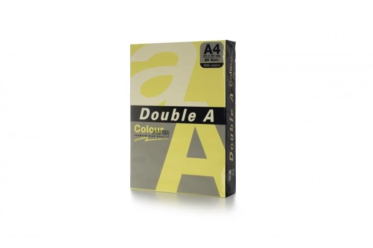 Spalvotas popierius Double A, 80g, A4, 500 lapų, Sviestas