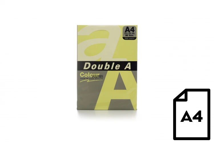 Spalvotas popierius Double A, 80g, A4, 500 lapų, Sūris
