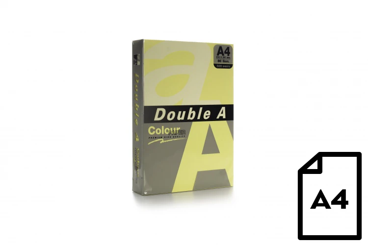 Spalvotas popierius Double A, 80g, A4, 500 lapų, Sūris