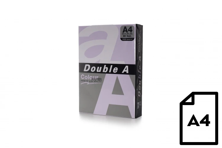 Spalvotas popierius Double A, 80g, A4, 500 lapų, Levender