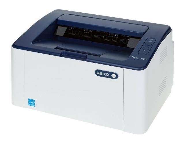 Spausdintuvas „Xerox Phaser 3020BI“, A4, mono lazeris, 20 ppm, 15 000 per mėnesį, 128 Mb, 8,5 sek., 150 lapų, USB 2.0, „WiFi“