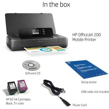 Hewlett Packard (HP) Spausdintuvas rašalinis HP OfficeJet 200 Mobile Spausdintuvas (CZ993A)