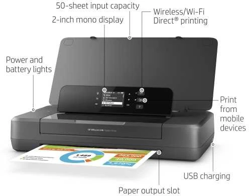 Hewlett Packard (HP) Spausdintuvas rašalinis HP OfficeJet 200 Mobile Spausdintuvas (CZ993A)
