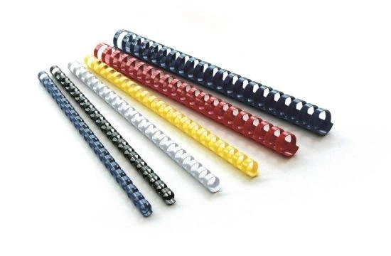 Įvairiaspalvės plastikinės įrišimo spiralės rinkinys
