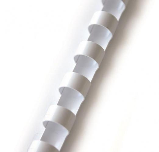 Fellowes Spiralė įrišimui plastikinė 6mm, balta, 100vnt.