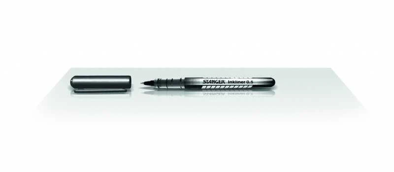 Juodas Stanger InkLiner 0.5 mm su nuimtu dangteliu