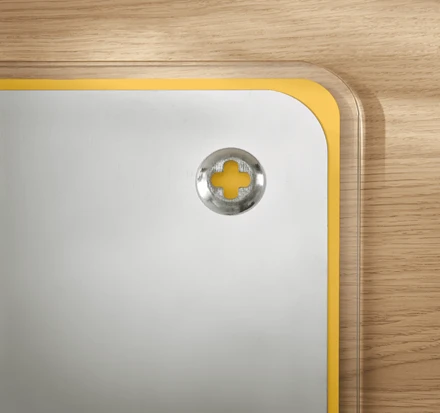 Stiklinė magnetinė lenta Glass Leitz Cosy 45x45, geltonos spalvos