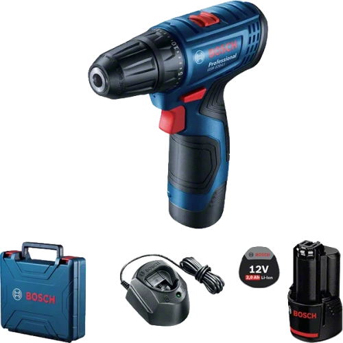Bosch GSR 120-LI pilnas komplektas