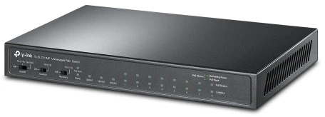 TP-Link 8-Port 10/100Mbps + 3-Port Gigabit Desktop Šakotuvas su 8-Port PoE+